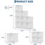 Organisateur de rangement cubique - Tablette modulaire robuste, tablettes de bricolage empilables 11,8 po x 11,8 po x 11,8 po avec pieds anti-basculement et trousse à outils-1237128012