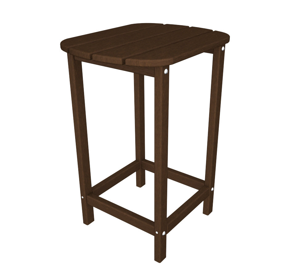 POLYWOOD® South Beach 19" Patio Side Table, Mahogany