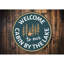 Plaque en aluminium Lake Cabin Welcome-58289435