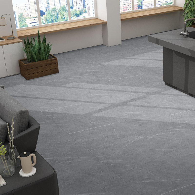 Carreau de porcelaine mat 24 po x 48 po Chaplin, Gris mat