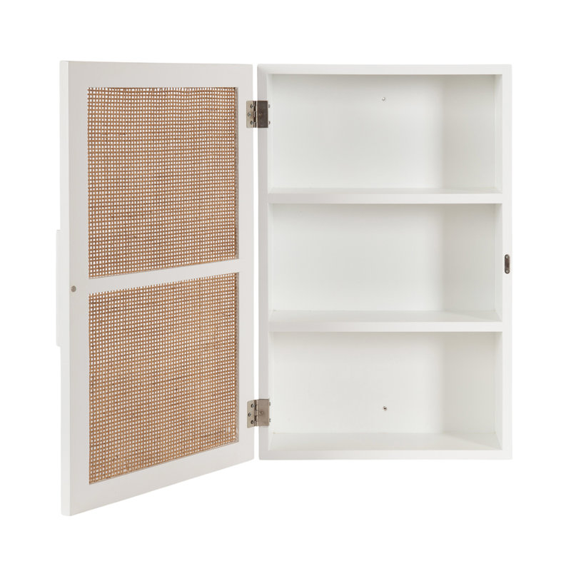 Buffet décoratif en bois massif Alard, Blanc