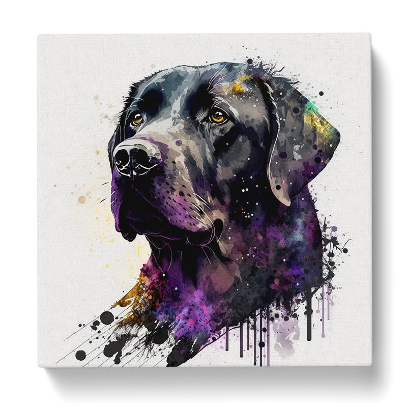 Labrador Retriever Splatter Art - Wrapped Canvas