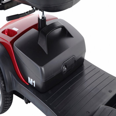 Four Wheels Compact Travel Mobility Scooter With 300w Motor For Adult-300lbs, Red