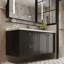 Meuble-lavabo noir simple de style français