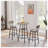 Round bar stool set with shelf, upholstered stool with backrest-881475865-881475866