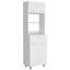 Armoire micro-ondes à deux portes, un tiroir, une tablette pour micro-ondes, blanc