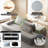 86.6" Chenille Fabric Multifunctional Bed With Strong Rebound, Suitable For Sports Rooms Convertible 2 Removable Backrests, Pillows And Fabric, Ideal Movie Nights-1549611668