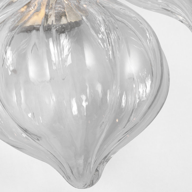 Julie Neill Caselli 15" Sconce, Clear, Burnished Silver Leaf