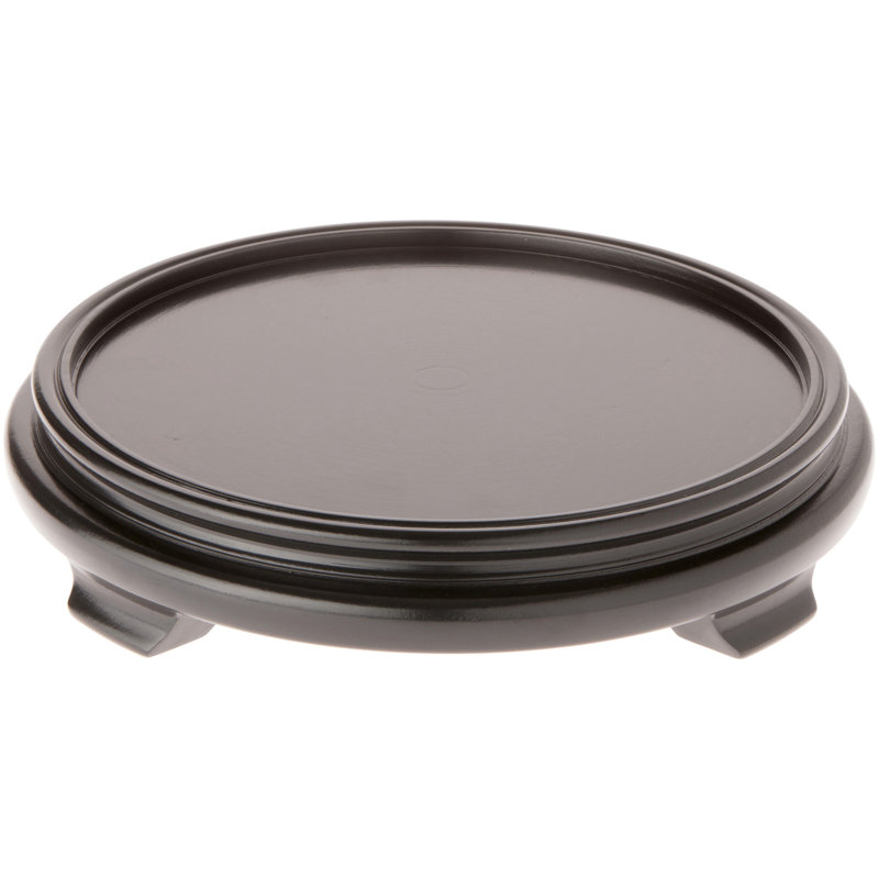 Base de présentation Red Barrel Studio®, Placage de bois noir, H 2 po x l 10,5 po x P 10,5 po