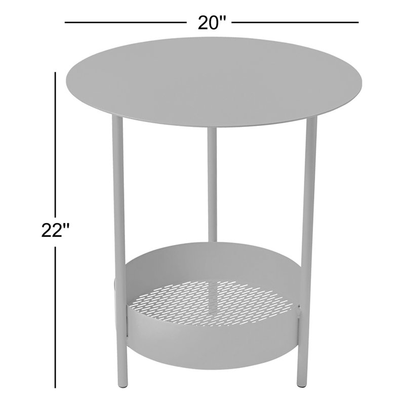 Salsa Outdoor Round Side Table, Honey Textured