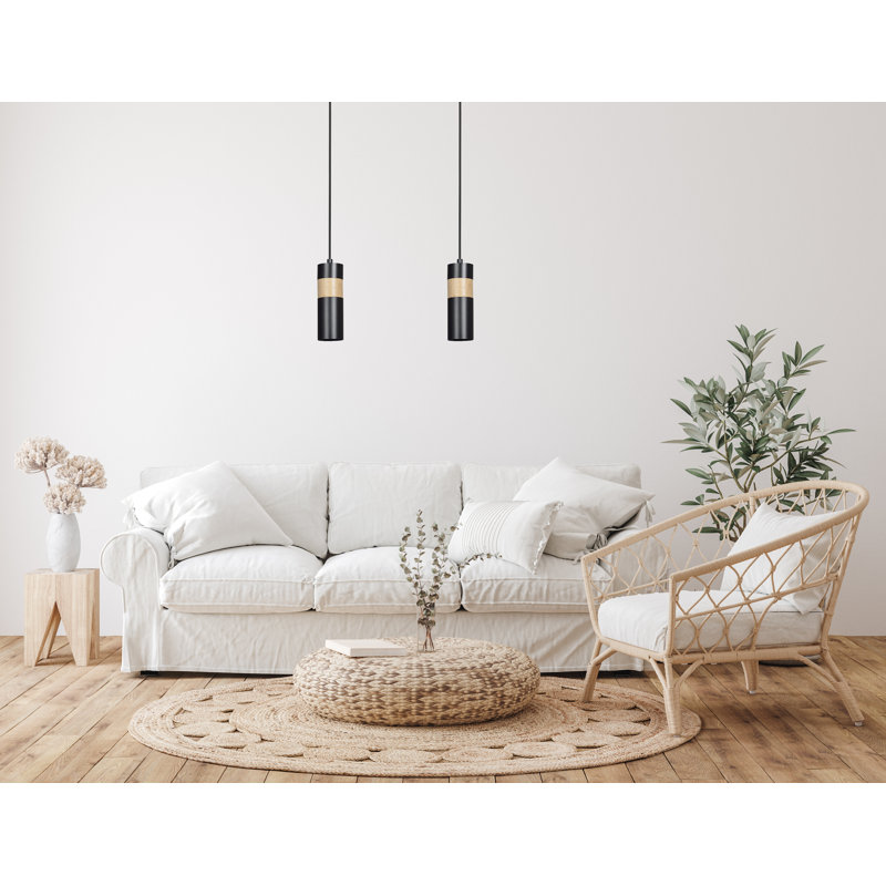 Cognato 1 - Light Cylinder Pendant, Black