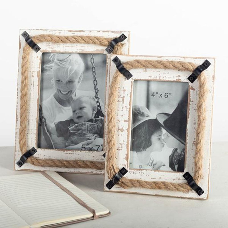 Cadre photo nautique, grand, L 4 po x H 6 po
