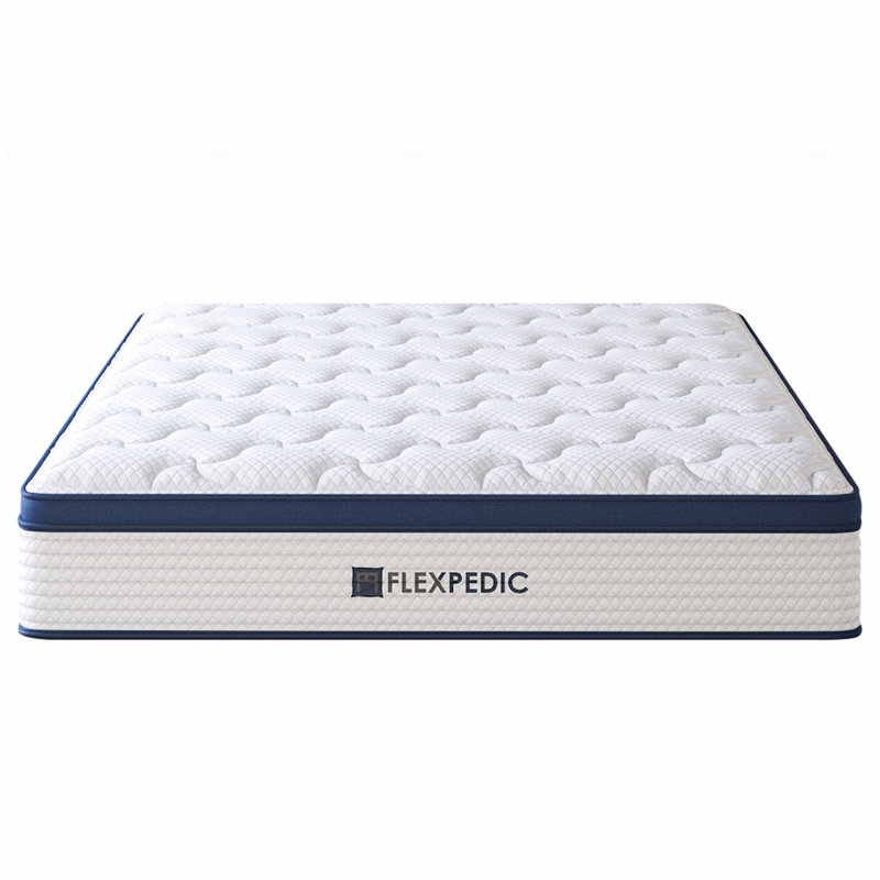 Matelas hybride en mousse à mémoire de forme de 10 po avec coton d'espace pour un sommeil serré, matelas à fermeté moyenne ferme avec un soutien plus fort