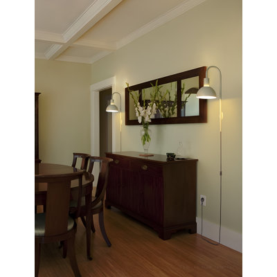 Plug-in Wall Sconce, Metal Indoor Wall Lamp, E26 Base, Max 20w Led, Bulb Not Included