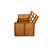 Full-size Futon Frame with Storage in Honey Finish, Mattress not Included