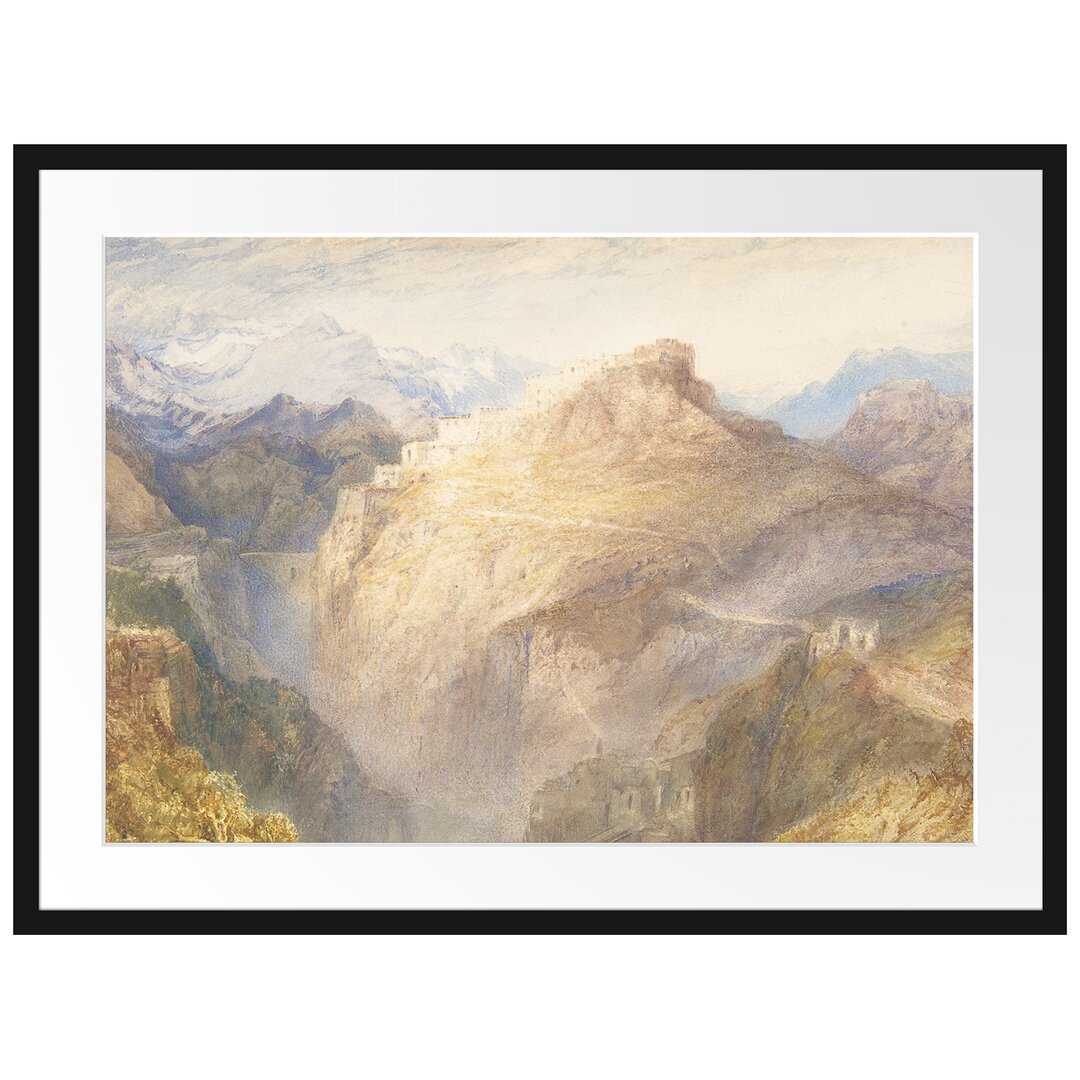 Gerahmter Kunstdruck Fort of L'Essillon Val de la Maurienne von William Turner