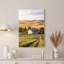«White Barn Silos on Rolling Golden Hills with Sheep», art mural sur toile-133521197