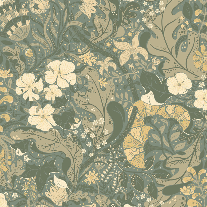 Hjarterum 10.05m x 53cm Wallpaper Roll, Grey