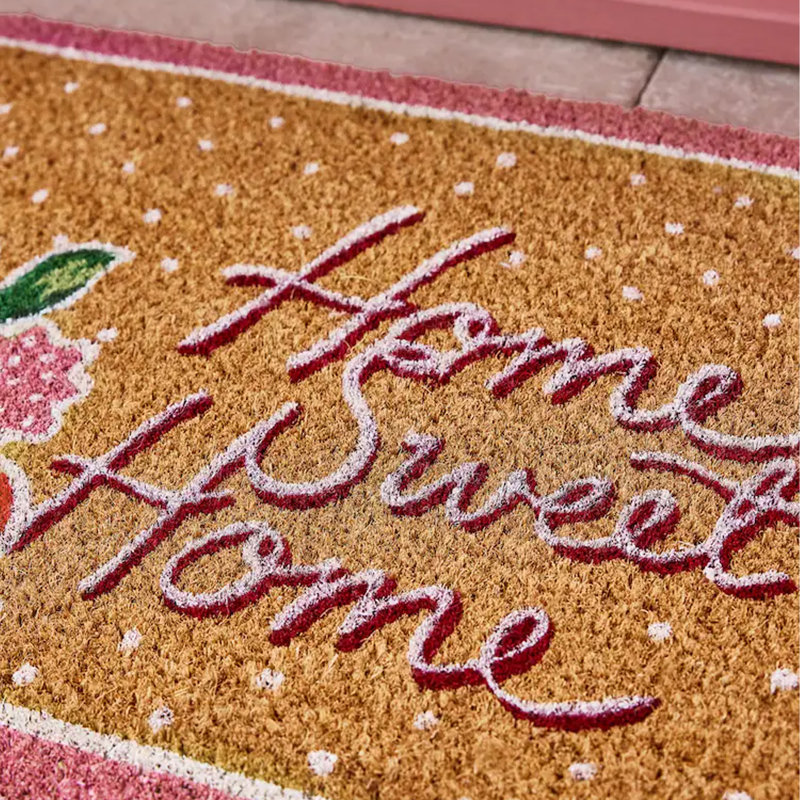 Cath Kidston Home Sweet Home Slogan Doormat - Brown