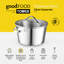 GF900264 Good Food in partnership Tower 24cm Casserole with Tempered Glass Lid, Satin Interior Finish, Induction Compatible, Stainless Steel