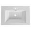 Lavabo de salle de bain en résine 30 po, blanc brillant et attrayant
