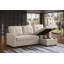Canapé en tissu texturé en lin polyvalent avec canapé-lit convertible, repose-pieds de rangement et configuration modulaire-117627814