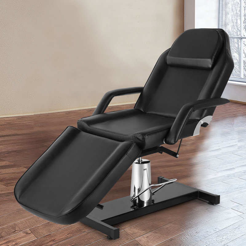 Hydraulic Reclining Facial Table Tattoo Massage Chair Massage Bed, Adjustable Esthetician Beauty Spa Lash Bed Salon Chair