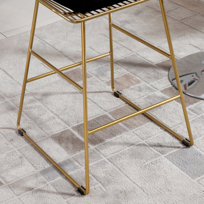 Abduljalil Yes Upholstered Bar Stool with Steel Frame