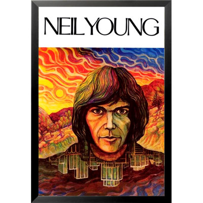 " Neil Young First Album 1969 Music Wide Frame " Graphic Art Print