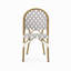 Ensemble de 2 chaises bistro d'extérieur en rotin PE et aluminium, finition bambou