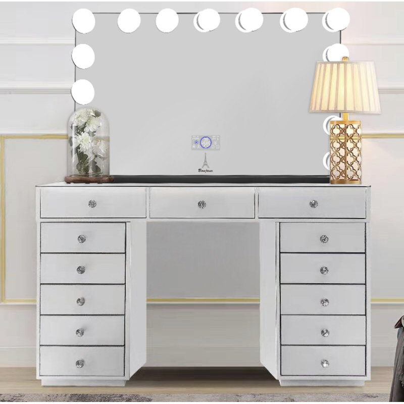 Coiffeuse Hollywood avec miroir, Rose