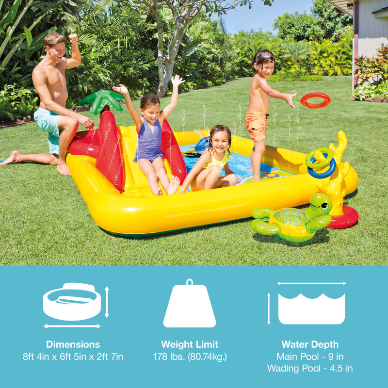 Plastic Novelty Inflatable Pool 44'' H x 90'' W x 131'' L
