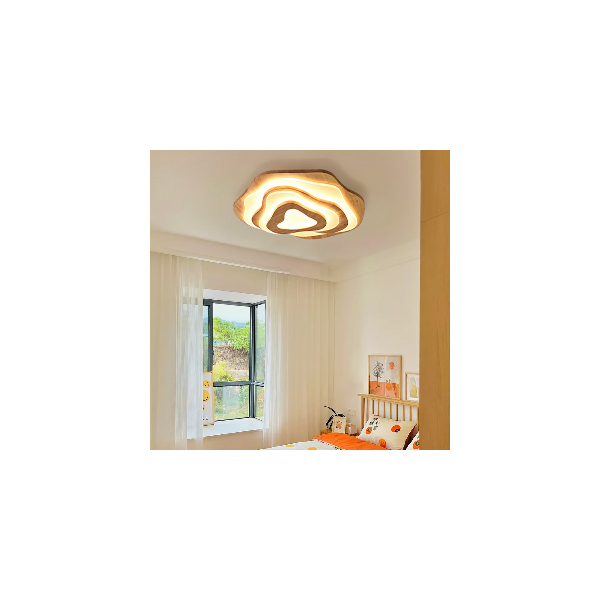 Single Light Acrylic LED Flush Mount, 3.14" H x 23.62" W x 23.62" D