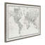 Reproduction d'art mural rétro sur toile carte du monde noir et blanc par The Creative Bunch Studio-1247867159