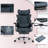 8-Point Massage Task Chair, Ergonomic High-Back Office Chair, 500lbs Weight Capacity, 90°-135° Adjustable Backrest and Footrest-537510446
