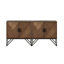 Armoire d'appoint rare avec base en bois de noyer naturel et base en métal: placage brun, base, option de rangement