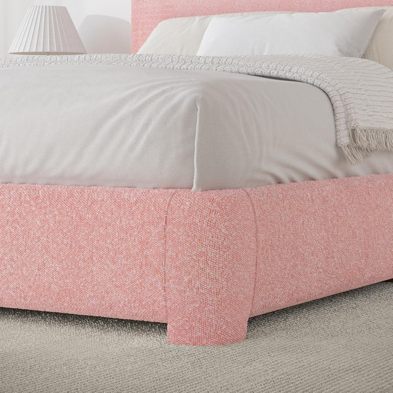 Lit plateforme tapissier Boucle