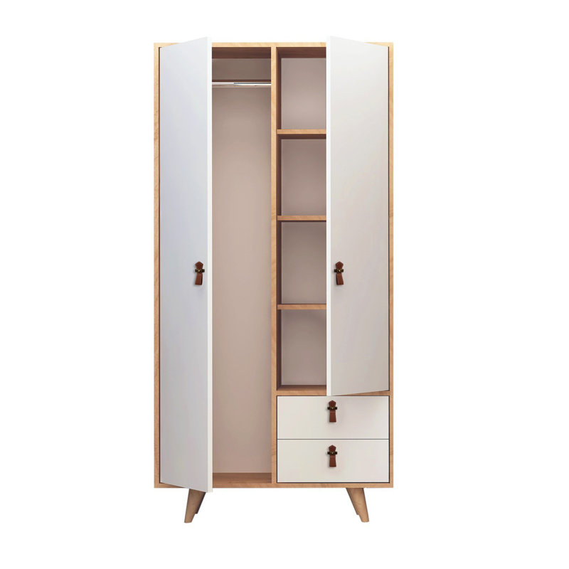 Blade 2 Door Wardrobe, Oak White