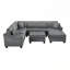 Canapé modulaire avec repose-pieds de rangement mobile pour espaces de vie modernes-1102962887
