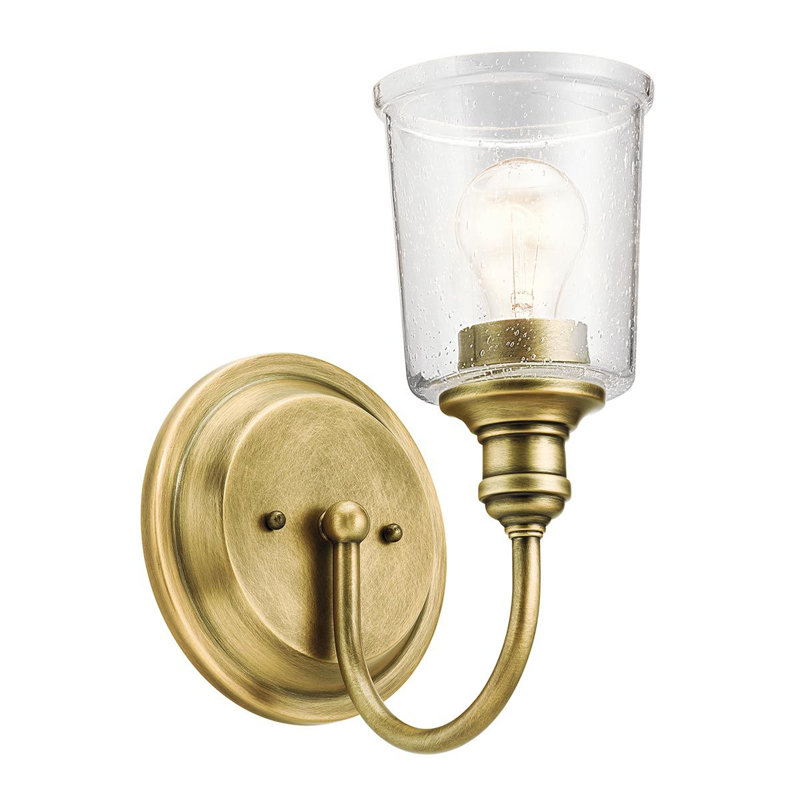 Eide Steel Armed Sconce, Polished Brass