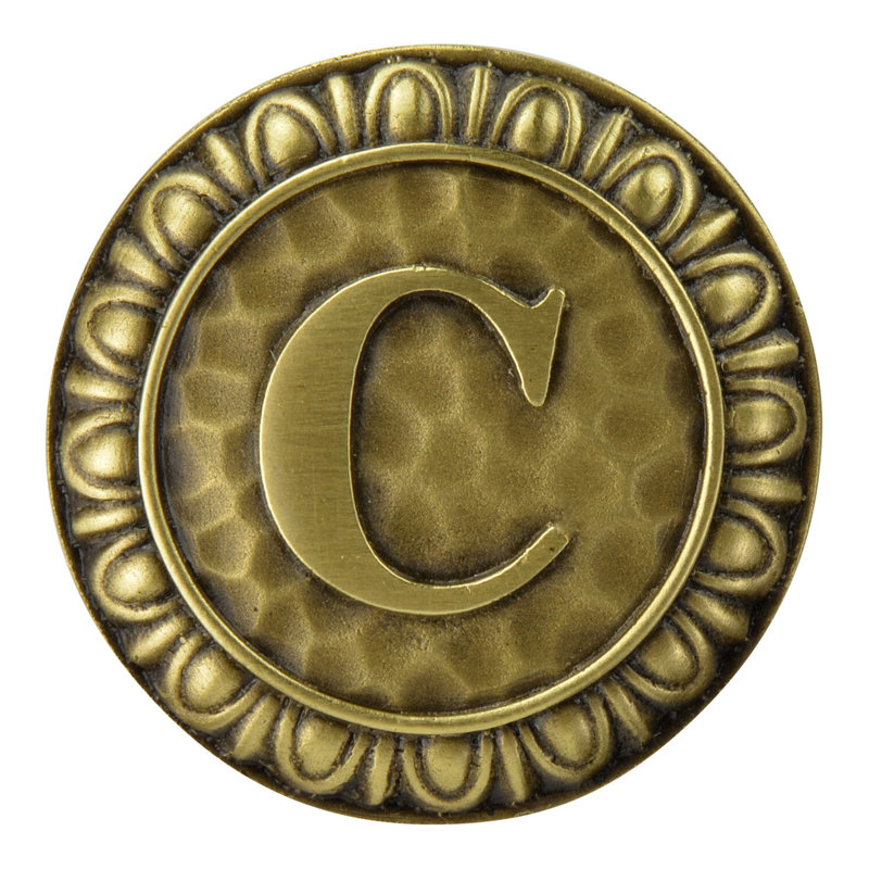 Poignée champignon Jewel, Laiton antique