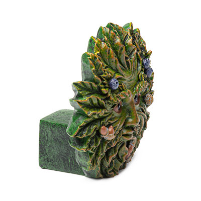 Green Man Woodland Figure Bronze Coloured Planter Feet In Gift Box
