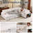 118" W Convertible Sectional Sofa Bed Oversized Corduroy Pull-Out Sleeper Couch With Side Storage Shelves & Chaise & Corner-1760474390