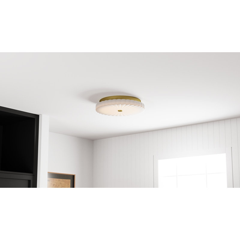 Cherbury Integrated LED Flush Mount With CCT Switch, Brushed Gold