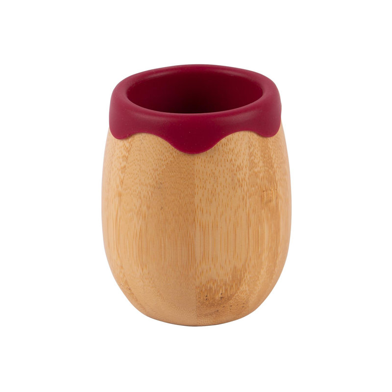 Tiny Dining 130ml Bamboo Wine Tumbler, Red