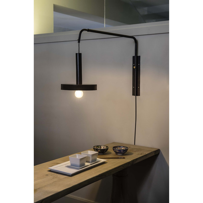 Mingus Swing Arm Sconce, Black