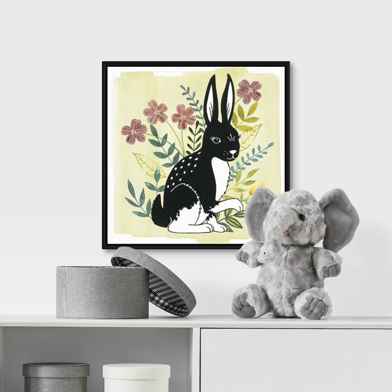 Art sur toiles floral forester iv Showers, H 20 po x l 20 po x P 1,75 po, Cadre flottant noir