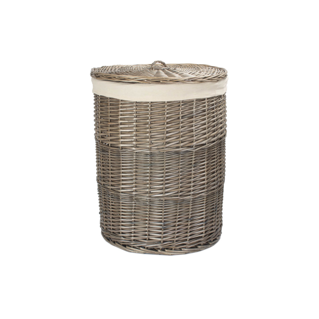 Wicker Laundry Bin with Lining