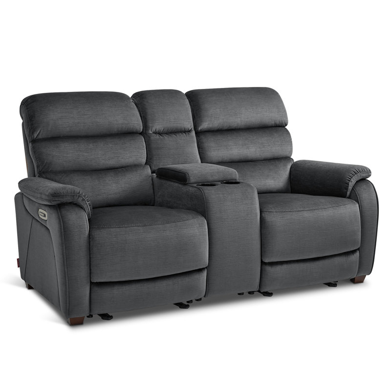 Causeuse inclinable électrique avec console Zero, Gris foncé