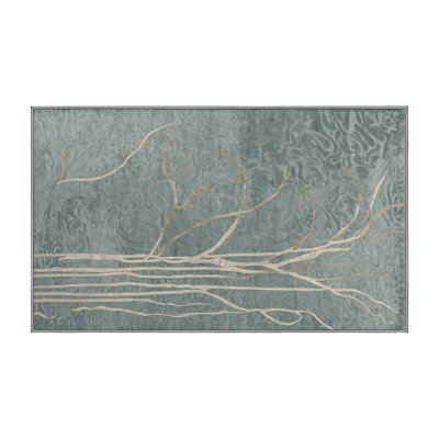 Tapis gris soyeux et moelleux
